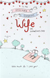 UK Greetings wife Valentine's Day card with envelope featuring a sweet design, perfect for expressing love on special occasions.