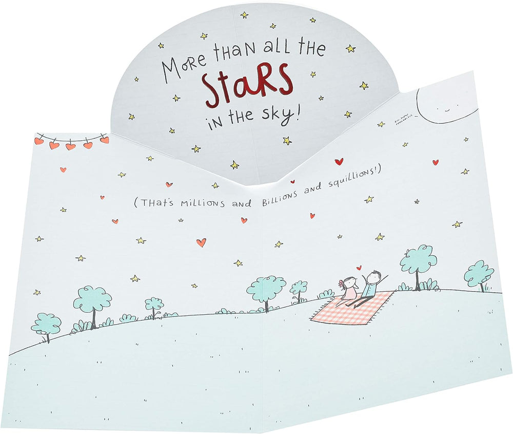UK Greetings wife Valentine's Day card with envelope featuring a sweet, romantic design perfect for celebrating love.
