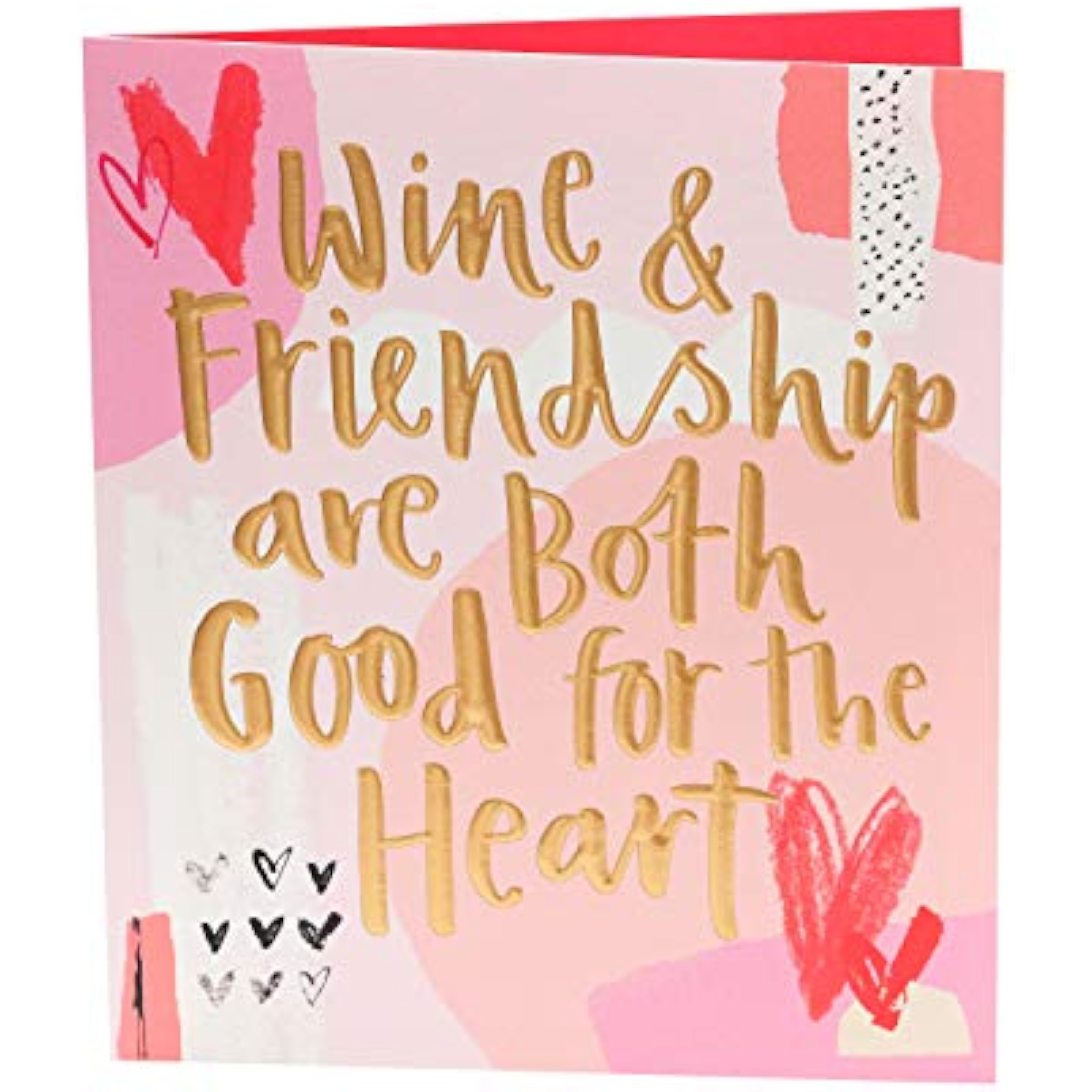 UK Greetings wine-themed Valentine’s Day card featuring a friendship design, perfect for expressing appreciation to friends.