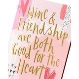 UK Greetings Wine Design Friend Valentine’s Day Card featuring a colorful wine-themed illustration and heartfelt message.
