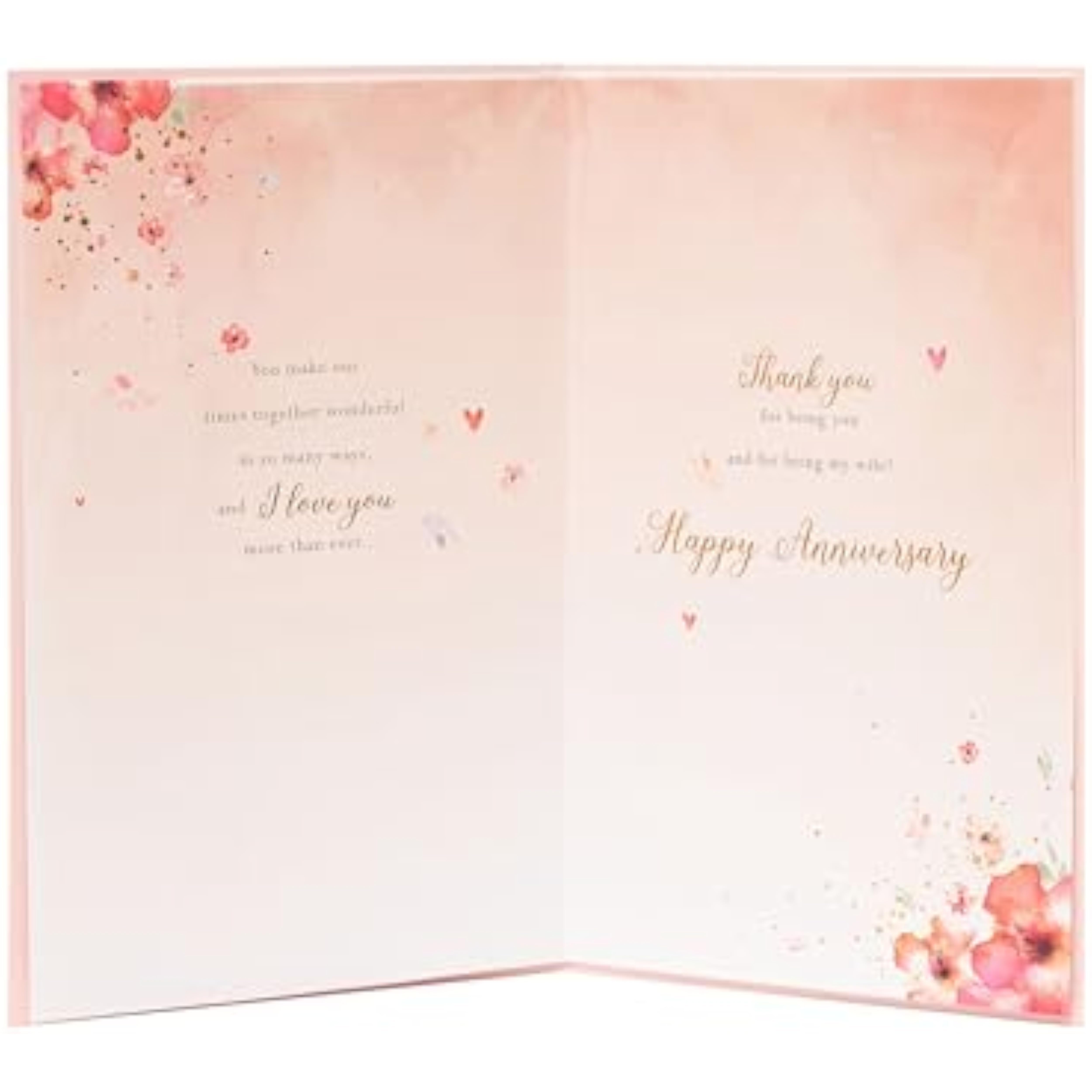 UK Greetings wedding anniversary greeting card for wife featuring an elegant, heartfelt design perfect for celebrating love.