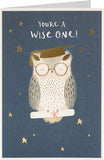 UK Greetings congratulatory greeting card for passing GCSE, A-Level, or university exams, featuring celebratory design and message.