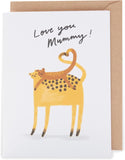 UK Greetings Mother's Day card featuring "Love You Mummy" message, with floral design and heartfelt message inside.