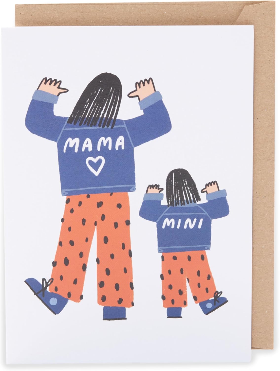 UK Greetings Kindred Mother’s Day card featuring a Mama and Mini design with floral illustrations and heartfelt message.