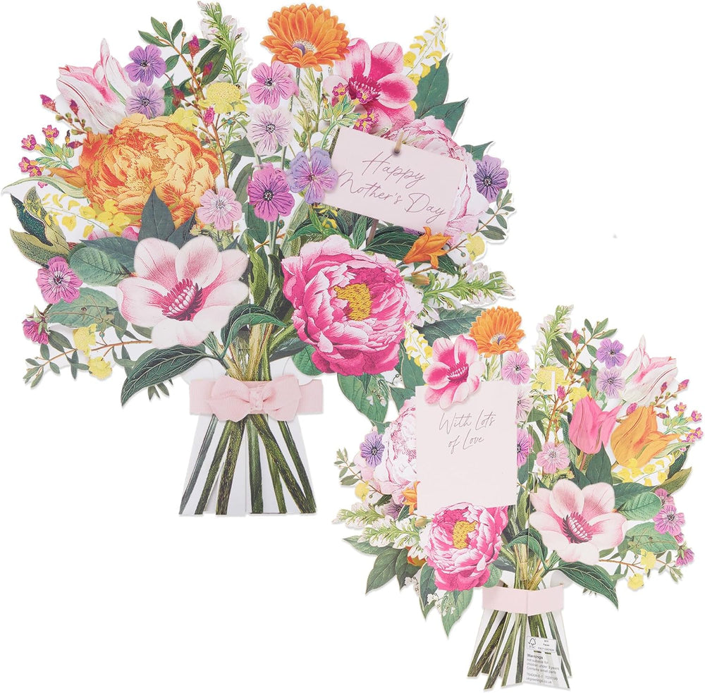 UK Greetings Mother's Day Card for Her featuring a beautiful bouquet design with colorful flowers and elegant lettering.