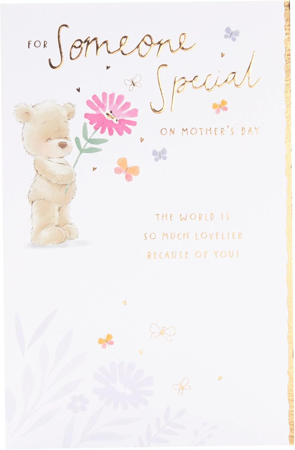 UK Greetings Mother's Day Card for Someone Special featuring a cute teddy bear design, perfect for expressing love and appreciation.