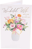 UK Greetings Mother's Day Card for Wife featuring a loving design, perfect for celebrating Mother's Day with a heartfelt message.