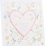 Mother's Day greeting card by UK Greetings with floral and heart design, suitable for mum, grandma, wife, and women.
