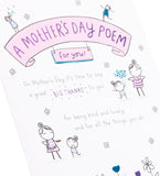 UK Greetings Mother's Day card for her featuring a cute poem design, perfect for celebrating moms on Mother's Day.