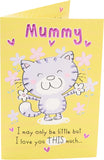 UK Greetings Mother's Day card for Mummy featuring a cute cartoon cat design, perfect for celebrating moms.