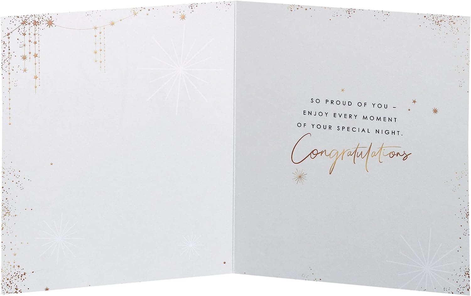 UK Greetings stunning dress prom greeting card featuring an elegant dress design, perfect for celebrating prom occasions.