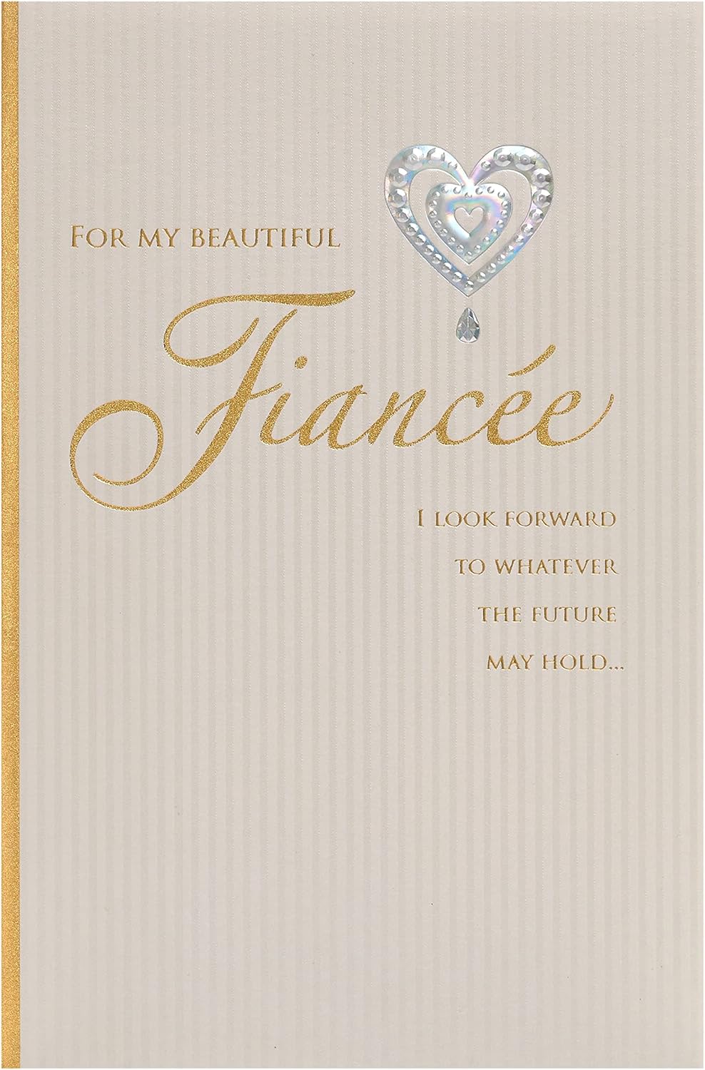 UK Greetings romantic greeting card for fiancée featuring a heartfelt design for her, perfect for special occasions.