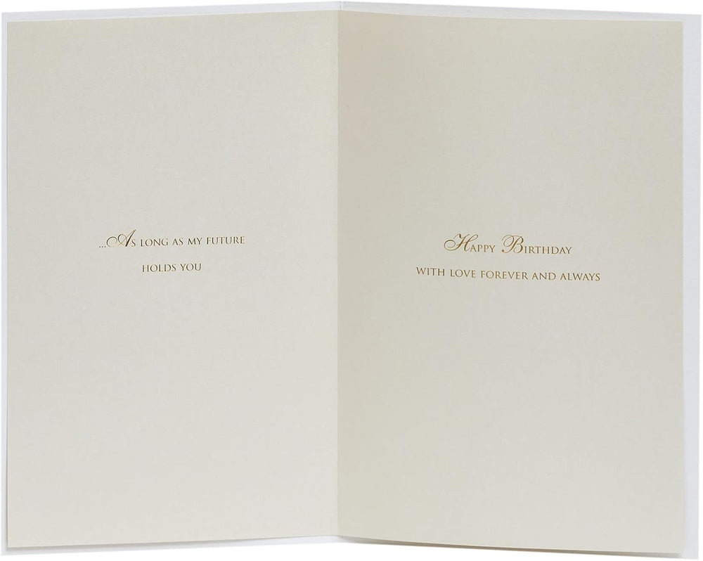 UK Greetings romantic fiancee greeting card for her featuring a romantic design, perfect for expressing love and affection.
