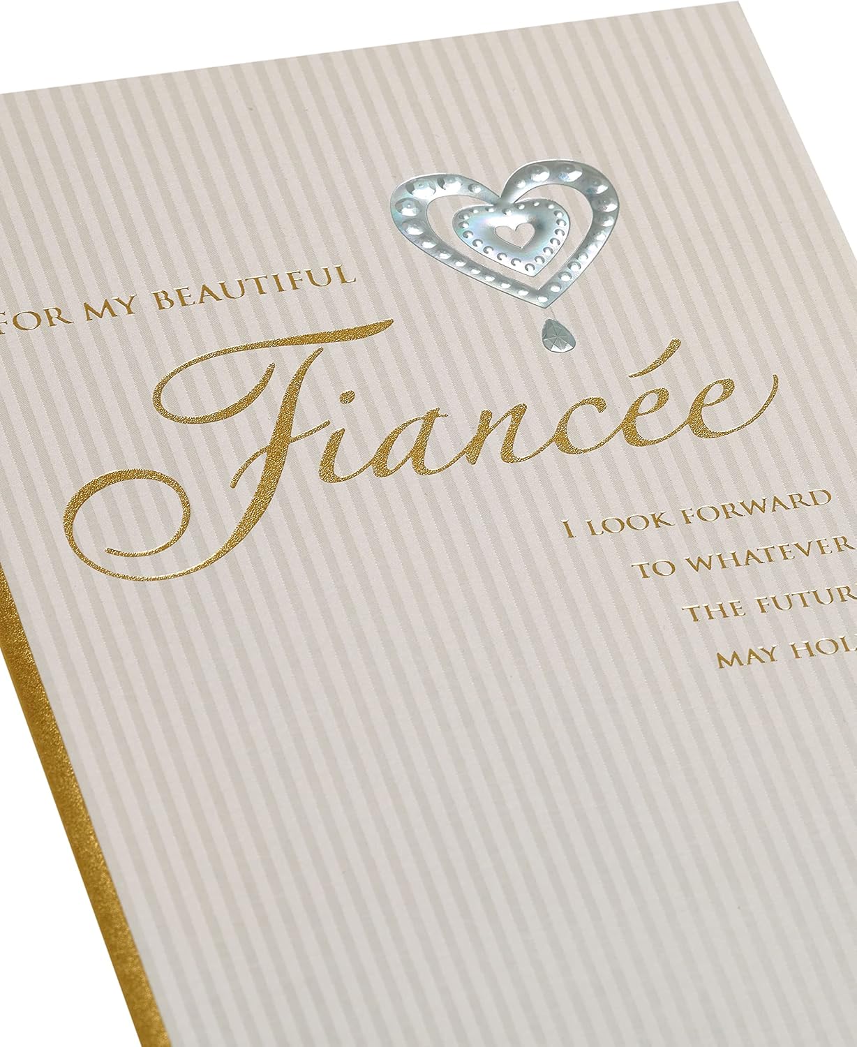 UK Greetings romantic greeting card for fiancée, featuring a romantic design perfect for expressing love to her.