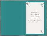 UK Greetings 50th birthday card for grandson, featuring a stylish and thoughtful design, part of the stationery milestone greeting collection.