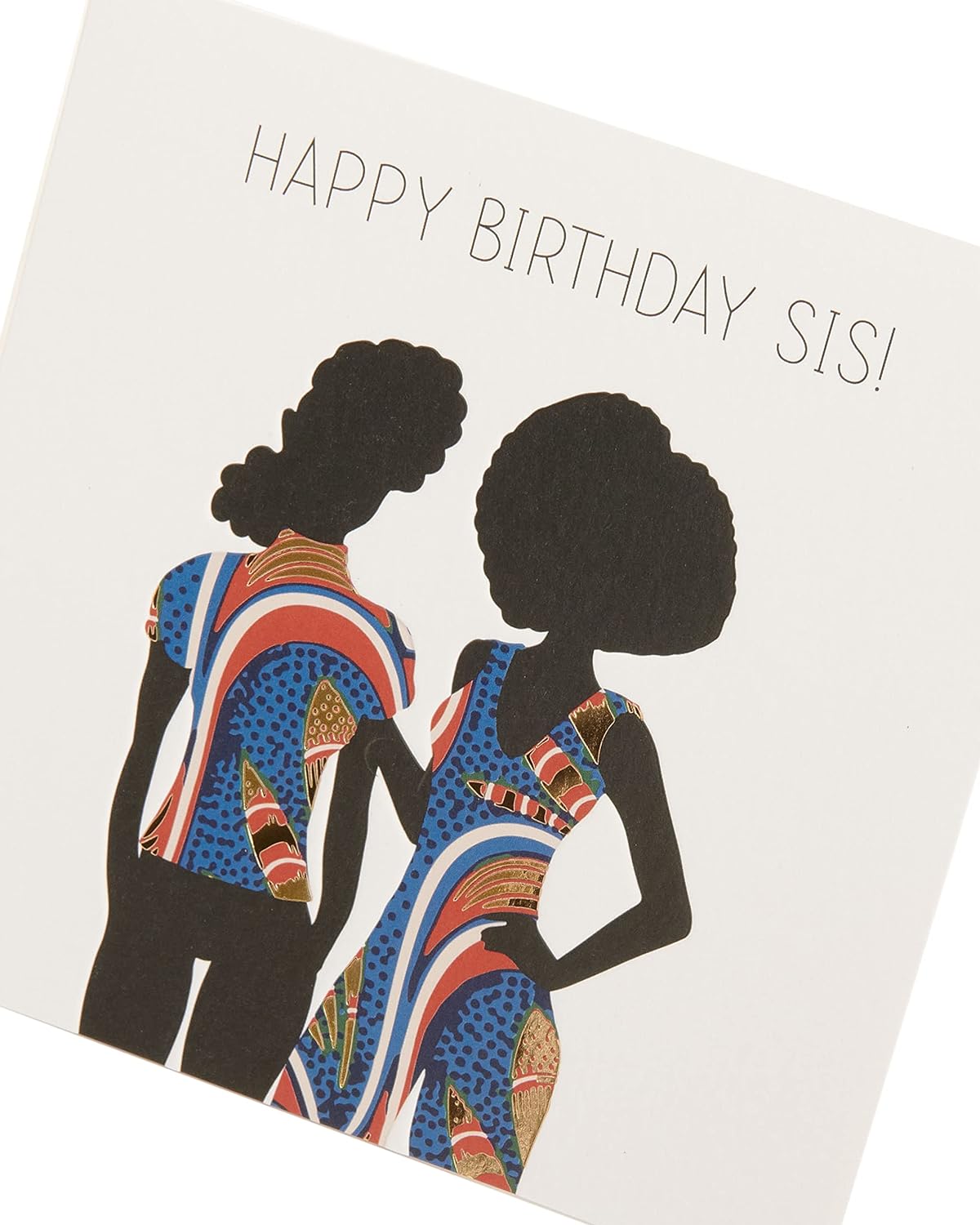 UK Greetings Afro Sis birthday card, vibrant stationery with colorful Afro-themed design, perfect for celebrating a special sister.