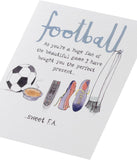 UK Greetings birthday humor greeting card showing a humorous message, part of the Just for... series, designed for special occasions.