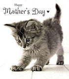 UK Greetings Cat Mother's Day Card featuring adorable cat illustration on festive stationery for celebrating moms.