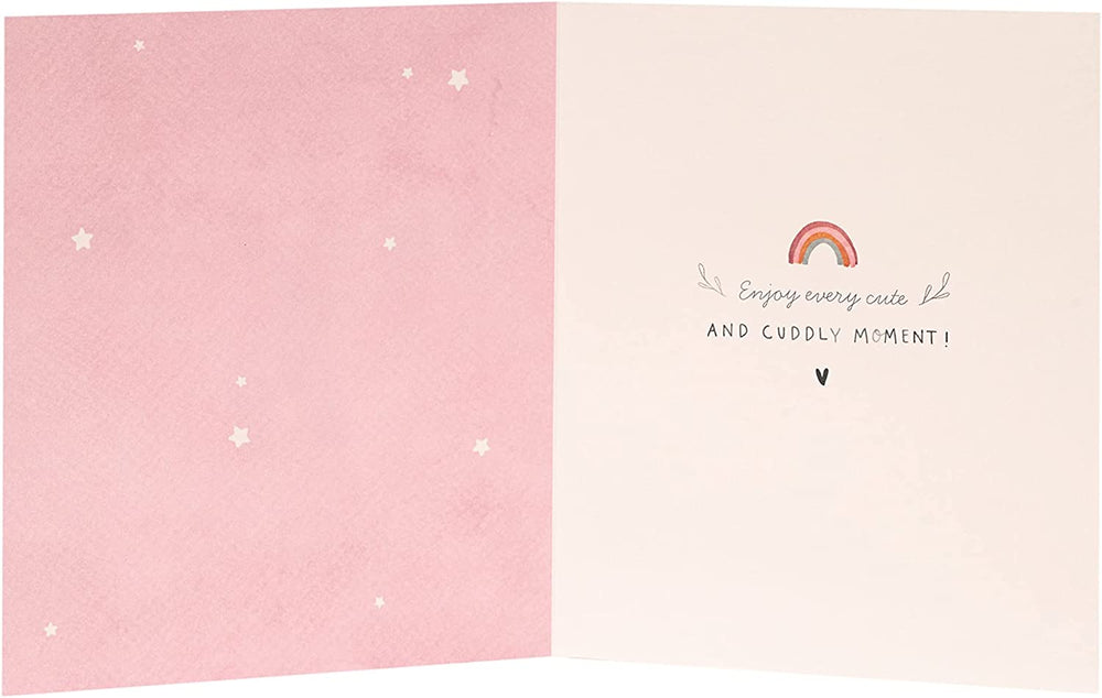 UK Greetings Congratulations It's a Girl New Baby Cards, elegant stationery with festive designs for celebrating a new arrival.