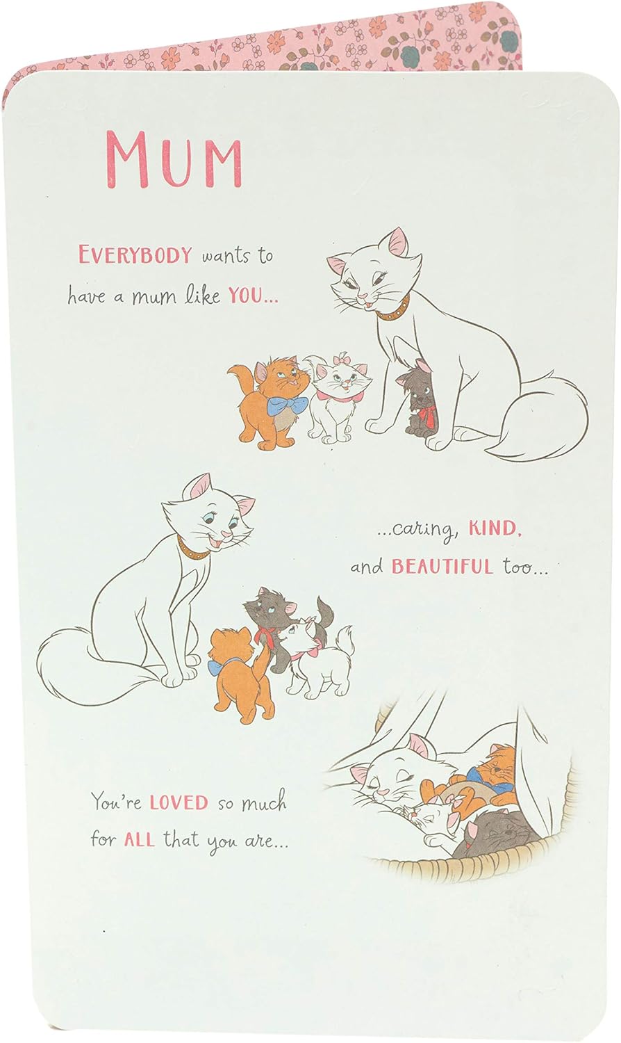 Disney Aristocats birthday card by UK Greetings featuring colorful feline illustrations on stationery for celebrations.