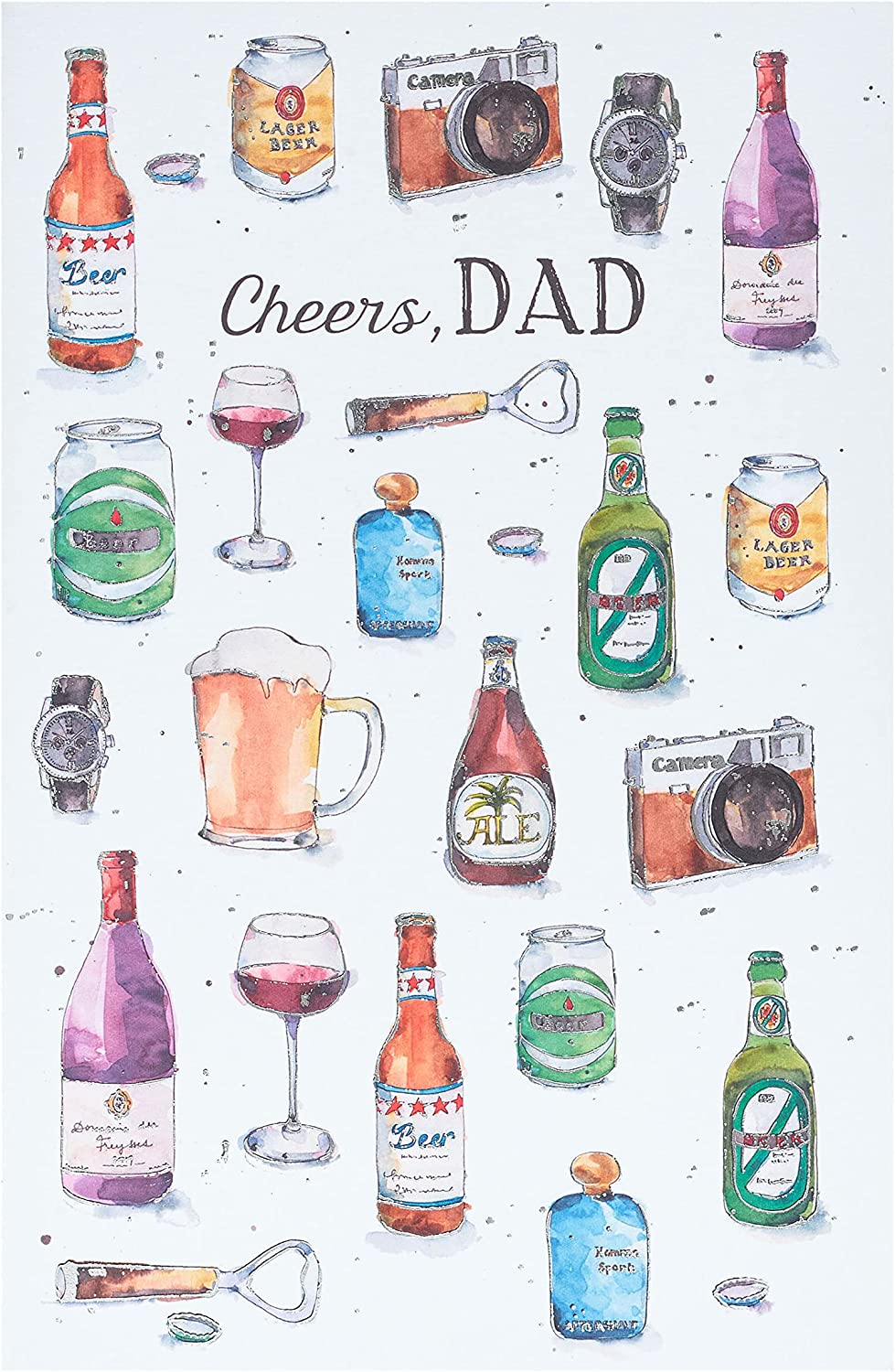UK Greetings Father's Day card for Dad, a stationery greeting card with festive design and heartfelt message.