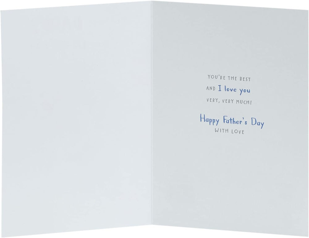 UK Greetings Father's Day card for dad from little girl featuring a cute teddy bear design with envelope, stationery for special occasions.