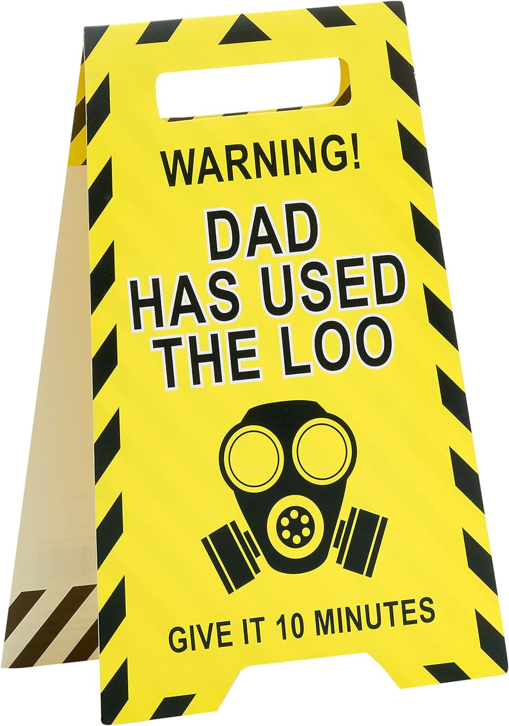 UK Greetings Father’s Day card for Dad with humorous design, includes envelope, featuring colorful, playful stationery artwork.