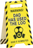 UK Greetings Father’s Day card for Dad with humorous design, includes envelope, featuring colorful, playful stationery artwork.