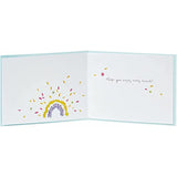 UK Greetings floral rainbow birthday wishes card featuring colorful meadow design, perfect for celebrating special occasions.