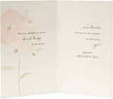 UK Greetings flower design Mother's Day card featuring floral artwork, perfect for celebrating grandma with elegant stationery.
