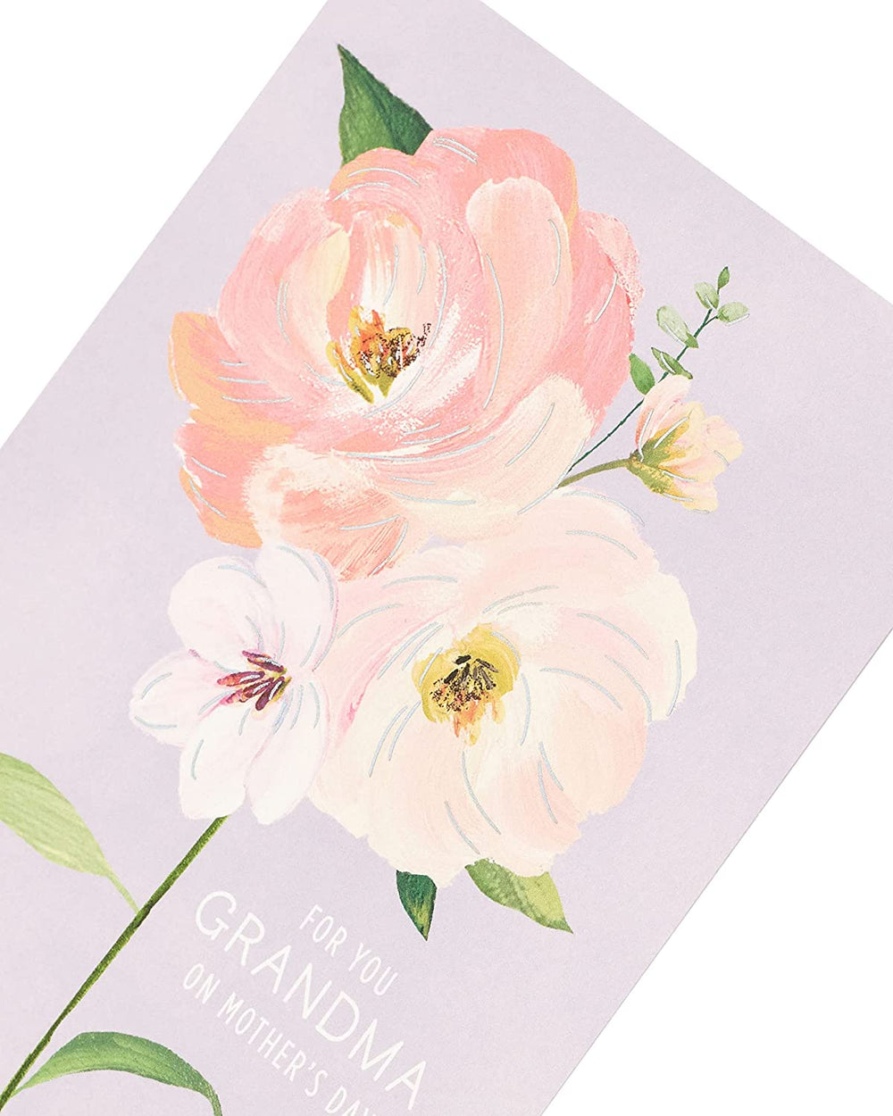 UK Greetings Flower Design Grandma Mother's Day Card, floral stationery with colorful flower illustrations for special occasions