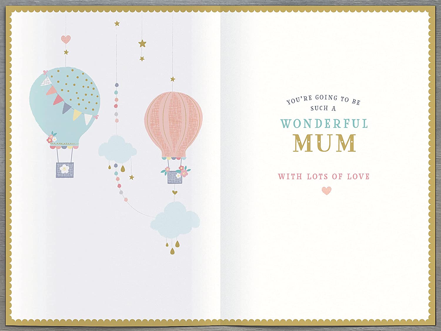 UK Greetings From the Bump Mother's Day Card for expecting new mums, featuring cheerful stationery design.