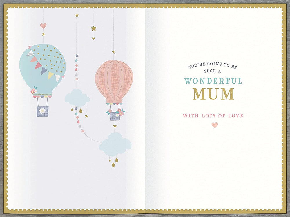 UK Greetings From the Bump Mother's Day Card for expecting new mums, featuring cheerful stationery design.
