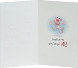 UK Greetings funny cat Father's Day card for dad from daughter, featuring playful cat illustration on stationery card.