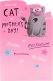UK Greetings funny Mother’s Day card featuring a cute cartoon cat design, perfect for cat lovers and stationery enthusiasts.