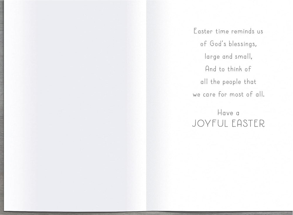 UK Greetings God's Blessings Easter greeting card featuring spring floral design and religious message for Easter celebrations.