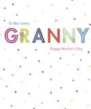 UK Greetings Granny Mother Day Card, floral stationery with heartfelt message, ideal for celebrating moms on Mother's Day.