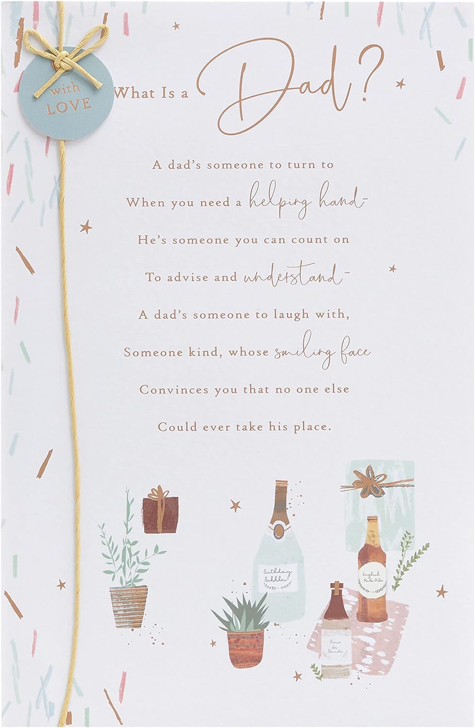 UK Greetings Heartfelt Dad Father's Day Card featuring a heartfelt message and decorative design for special occasions.