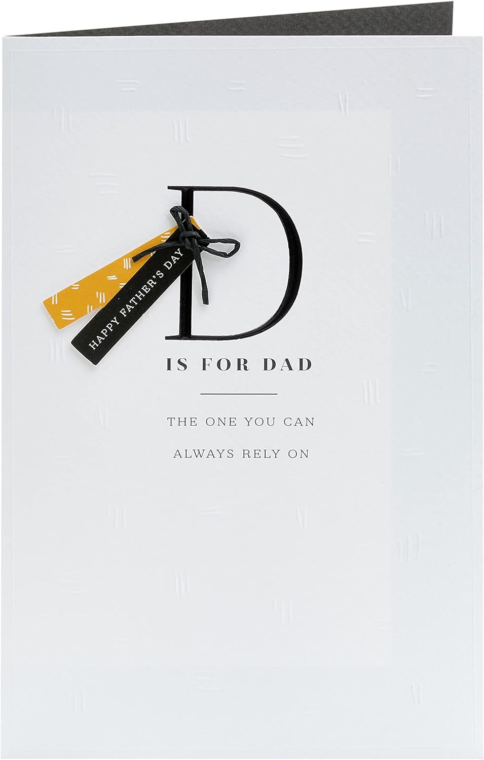 UK Greetings Letter D Dad Father's Day card, stationery featuring decorative letter D design for celebrating dads.