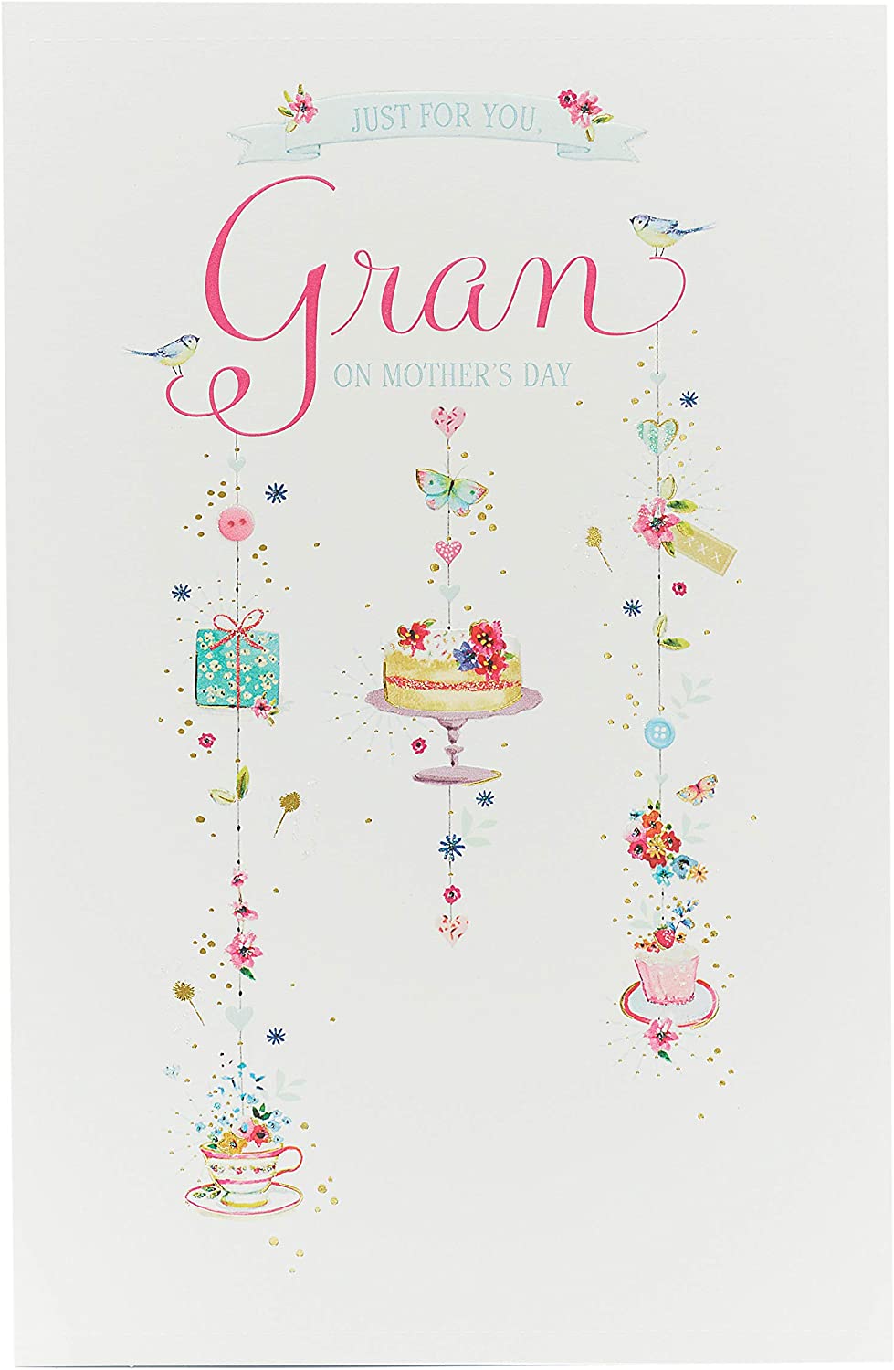 UK Greetings Mother's Day Card featuring a heartfelt design for grandma from a grandchild, part of the stationery collection.