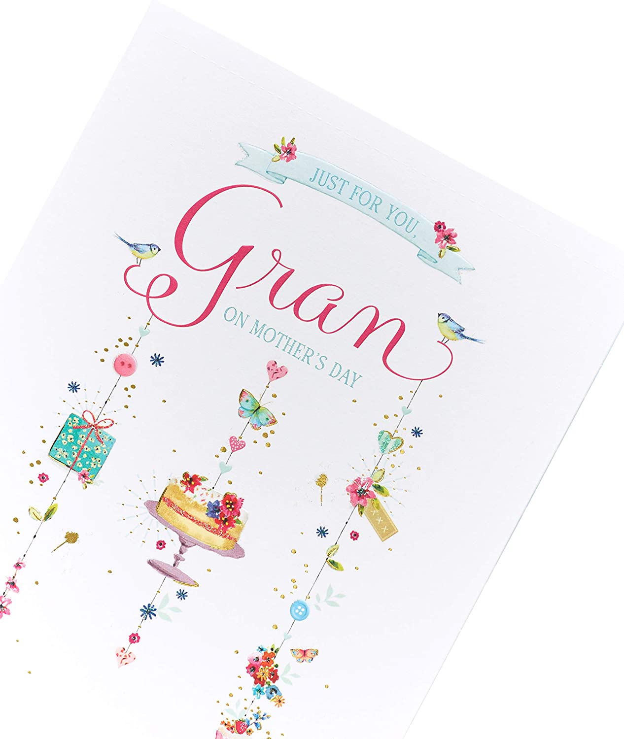UK Greetings Mother's Day Card featuring a heartfelt design for grandma from a grandchild, part of the stationery collection.