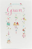 UK Greetings Mother's Day card for grandma from grandchild, featuring heartfelt stationery design with floral accents.