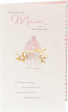 UK Greetings Mother's Day card with envelope featuring a pale cupcake design, perfect for celebrating mothers.