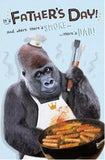 UK Greetings Pop Up Gorilla Father's Day Card, humorous greeting card featuring a 3D gorilla design for Father's Day.