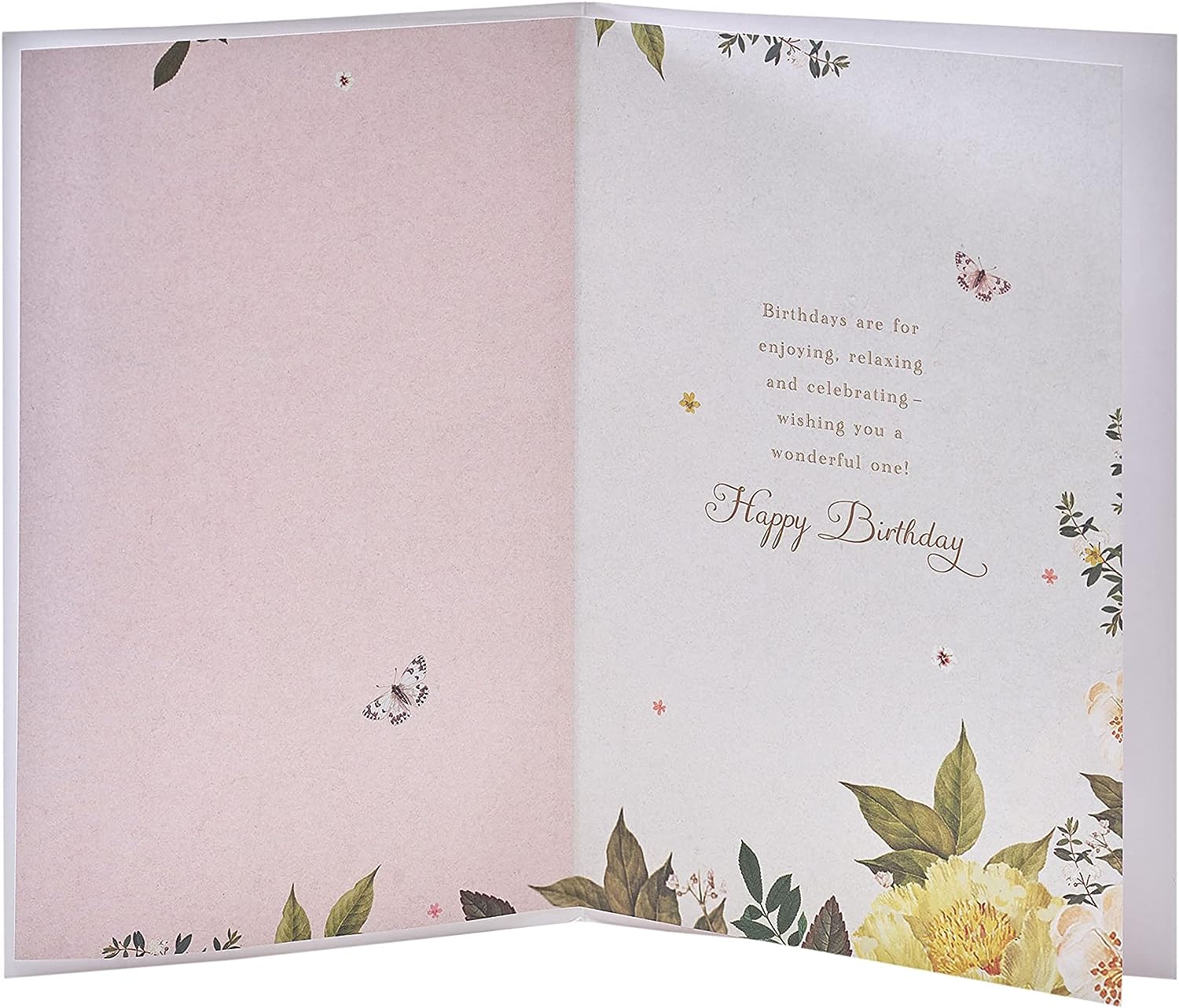 UK Greetings RHS floral birthday card for her, featuring colorful floral design and special birthday wishes in stationery.