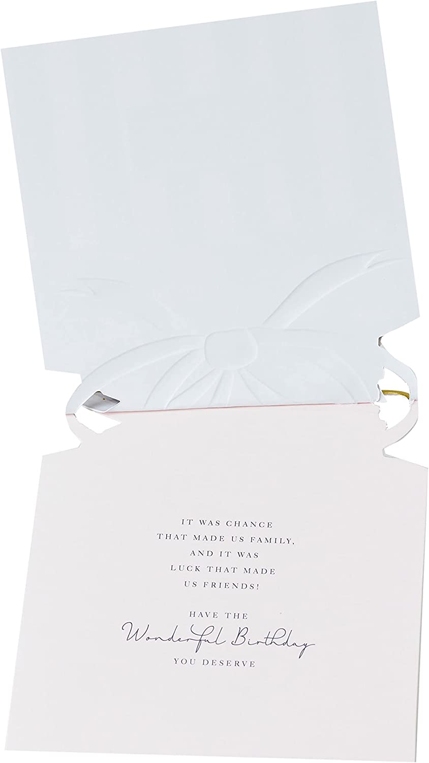 UK Greetings Sister-in-Law birthday card featuring a luxury shaped ornate present design, ideal for special occasion stationery.