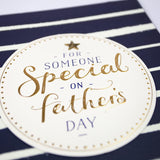UK Greetings Someone Special Father's Day Card featuring colorful floral design, ideal for celebrating dads with heartfelt messages.