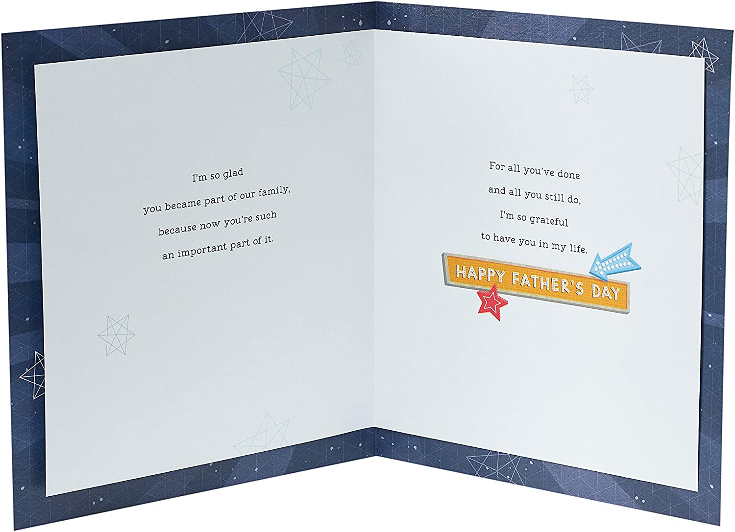 UK Greetings Stepdad Father's Day Card, a stationery card with heartfelt design for celebrating stepdads on Father's Day.