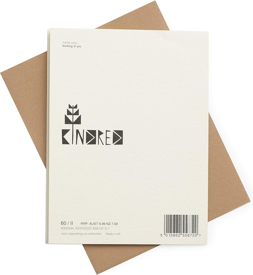 UK Greetings sympathy card featuring elegant design and comforting words, perfect for expressing condolences in stationery form.