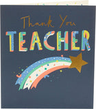 UK Greetings thank you teacher appreciation card showing a heartfelt message on high-quality stationery for educators.